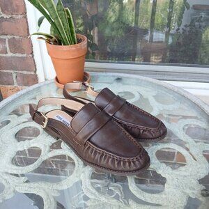 Steve Madden brown leather loafers